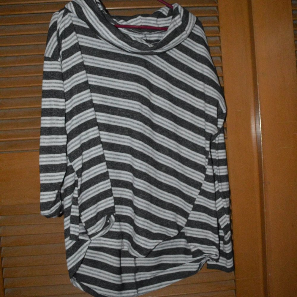 Maurices 24/7 Striped Turtleneck Sweater